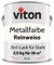Viton Metallfarbe in Weiss - 3,5 Kg Metall-Schutzlack Seidenmatt - Dauerhafter Schutz & hohe Beständigkeit - 3in1 Grundierung & Deckfarbe - Metalllack direkt auf Rost - KE31 - RAL 9010 Reinweiss