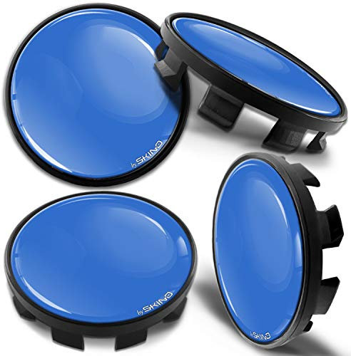 Biomar Labs 4 x 68mm Nabendeckel Kompatibel mit BMW 36136783536 Felgendeckel Radnabenabdeckung Nabenkappen Felgenkappen Radkappen Alufelgen Blau CBZ 7
