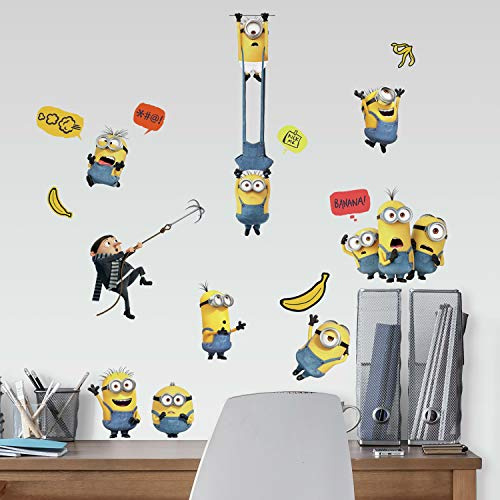 RoomMates Minions : The Rise of Gru Stickers muraux à décoller et à coller, RMK4309SCS
