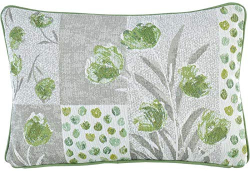 Sander Tulips Kissen gefüllt 32 x 48 cm Silber