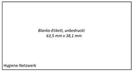 Hygiene Netzwerk Etikett Blanko | 70x35mm auf einer Rolle mit Spender | 500 Label | wasserlöslich | selbstklebend | Kennzeichnung Behälter Boxen | Aufkleber | Haushaltsetiketten | Beschriftung