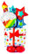 LavaRose Jumbo Birthday Balloons - 100cm Tall, Red, Freestanding, No Helium Needed