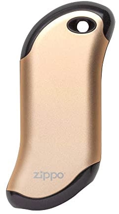 Zippo HeatBank 9s - Rechargeable Hand Warmer - 9 Hour Run Time - 3 Settings - For Indoor & Outdoor Use - Battery & Heat Indicator Light - One Size - Gold