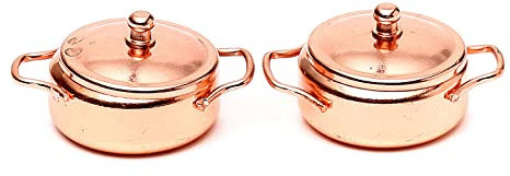 Holyart Mini-casseroles métal Couleur cuivre lot 2 pc