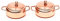 Holyart Mini-casseroles métal Couleur cuivre lot 2 pc