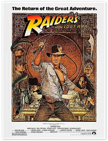 Indiana Jones - Jäger des Verlorenen Schatzes (englisch) I Poster 50 x 70 cm Braun Wandbilder Wanddeko