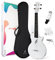 Enya NOVA UE Ukulele Anfänger - Kinder Erwachsene Ukulele Set 26 Weiße Cutaway Electric Acoustic Ukulele mit Acousticplus Koffer Gurte Kapodaster Saiten für Schule Reisen Camping Festival Geschenke