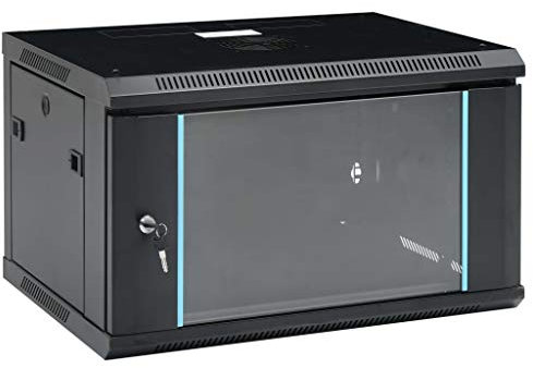vidaXL Coffret de Réseau Mural Armoire de Stockage Armoire de Données Equipement de Réseau Armoire de Réseau 6U 19 IP20 600x450x375 mm