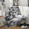 RFFLUX 3D Wikinger Decke 130x150cm Warmer Winter Weich Retro Odin Kuscheldecke Microfaser Sherpa Wohndecke TV Decke Flauschige Couchdecke für Kind Weihnachten Geschenk Blanket