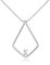 Clearine Ringhalter Halskette für Damen Mädchen 925 Sterling Silber Buchstabe K Geometrischer Anhänger Kette