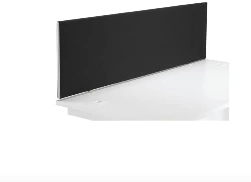 Jemini Straight Desk Mounted Screen 1400x25x400mm Black KF90502