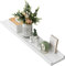 GIEANOO Étagère Murale, 90cm Étagère Flottante en Bois de chêne Massif, Blanc Etagere Bois pour Salon, Cuisine, Chambre, Salle de Bain