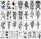 Tatuaggi temporanei(30 fogli), Halloween Scars Tatuaggi, Halloween Temporanei Rimovibili Tatuaggi, Per Adulti Uomo Donne (Nero)