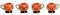 horror-shop Original Johanna Parker Jack O'Lantern Tasse 4er Set
