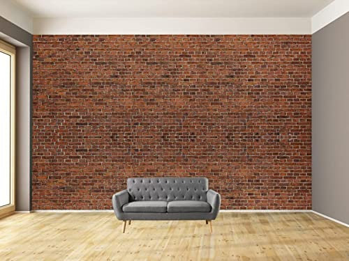 Tapete 3D Wandbild Vintage Roter Ziegelstein Fototapete 3D Effekt Vliestapete Wohnzimmer Schlafzimmer Wanddeko