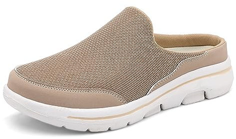 SMajong Zoccoli e Sabot Uomo Donna Comode Traspiranti Pantofole da Casa Leggero Antiscivolo Scarpe da Spiaggia Ciabatte all'aperto B Marrone Taglia:48 EU
