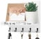 AOAOPQ Key Holder with Shelf - White Farmhouse Key and Mail Holder - Decorative Key Hooks for Entryway, Bedroom, Bathroom - Wall Organizer