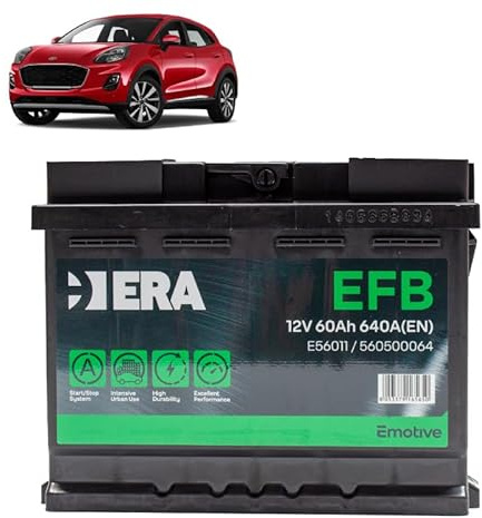 Batteria 60Ah EFB per Ford Puma 1.0 Ecoboost benzina 2019+