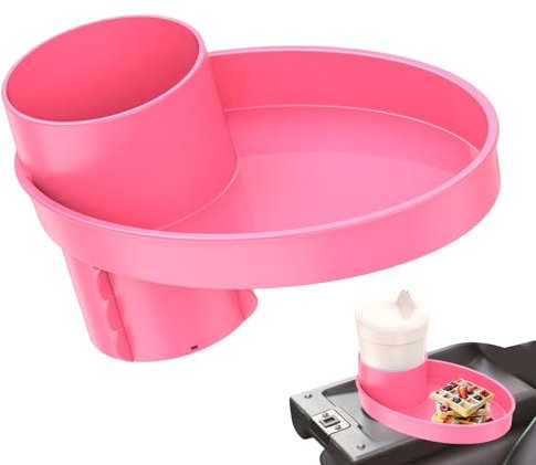 Virtcooy Rotating Car Seat Cup Holder Snack Tray For Kids | Car Seat Cup Holder Snack Tray,Car Seat Food Tray For Toddler,Storage Tray Stroller Snack Tray For Most Car Seats, USW0FKQDY1COF15R3547