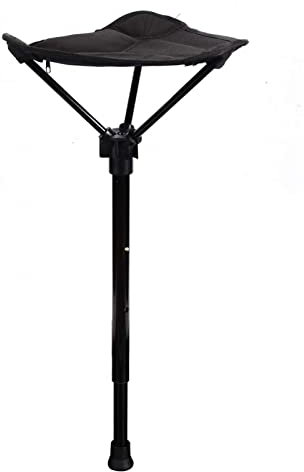 SSWERWEQ Campingstühle Klappbarer Stockhocker Sitzstock Höhenverstellbarer Sitzhocker Klappbarer Stockstuhl für Outdoor-Reisen Sightseeing Ruhen Sie Sich aus