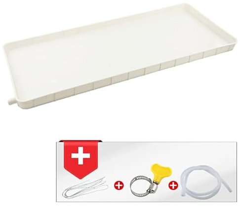 Desague Aire Acondicionado Bandeja Plastico, Unidad Interior/Exterior de Aire Acondicionado Bandeja de Drenaje y Recolección de Agua Kit de Drenaje de CA Universal Recolector de Agua de Plástico ( Col