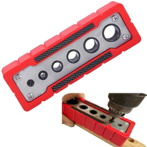 GMHLLES Drill Guide Drill Hole Locator Drill Alignment Tool Drilling Locator Drill Accessories and Tool Aligners Devices Hole Puncher Drill Hole Position Light Locator for Electric Drill (RED)