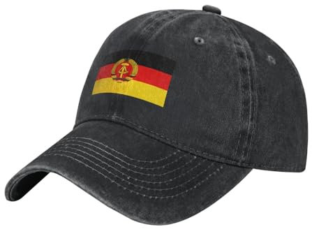Golf Hüte Flagge Der DDR Sommer Kappe Leichtgewicht Cowboy-Hut Freizeit Baseball Cap Für Teenager, Herren, Damen