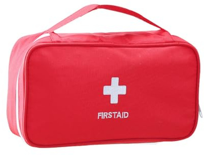 EIHI Erste Hilfe Set - Verbandszeugnis - Auto, Outdoor, Fahrrad, Wandern, Reise - Rot, 50x42x42 cm