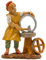 VILLAGE GIFT IMPORTERS Krippenfigur, Dorfbewohner, Schmied kreiert ein Rad, Bethlehem-Figur für Weihnachten, 10,2 cm große Figur, schöne religiöse Feiertagsdekoration für Zuhause