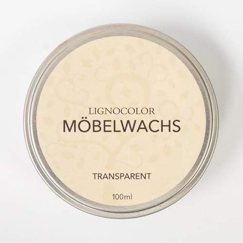 Lignocolor Möbelwachs Holzwachs 100 ml (Transparent) | Möbelwachs aus Bienen- & Carnaubawachs – schützt und pflegt Holzoberflächen für ein gepflegtes Finish.
