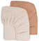 Susurration 100% Baumwolle Musselin-Spannbettlaken 2er Set Kinder Spannbettlaken,Baby-Bettlaken Reisebett Spannlaken Beistellbett Leintücher 60x120/70x140cm (Beige Farbene)
