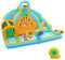 Bonnlo Chateau Gonflable, Piscine Gonflable Enfant avec Double Toboggan，Structure Gonflable avec Souffleur，395 x 350 x 260 cm