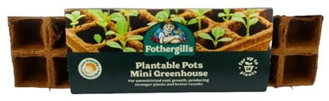 Mr Fothergills Mini-Greenhouse Kit, Coconut Fibre, 16 Plantable Pots