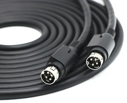 iK iLoud - Cable de enlace para altavoz maestro y esclavo de 4 pines macho a macho, cable de audio de cobre puro de alta flexibilidad, transmisión de sonido sin pérdidas para monitores de estudio, 10