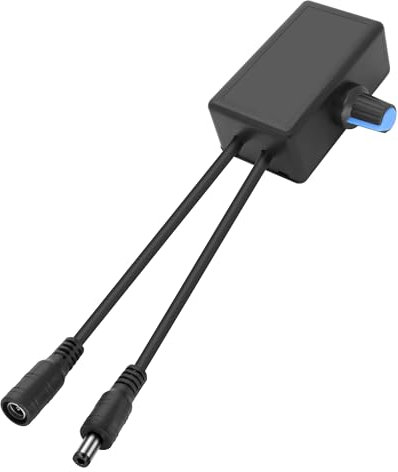 MEIRIYFA Lüfter Drehzahlregler mit 5,5 x 2,1 mm Stecker, DC 5,5 mm x 2,1 mm Fan Speed Knob Controller Lüfterdrehzahlregler für 5-24V-Lüfter, Motoren, Wasserpumpen einstellen