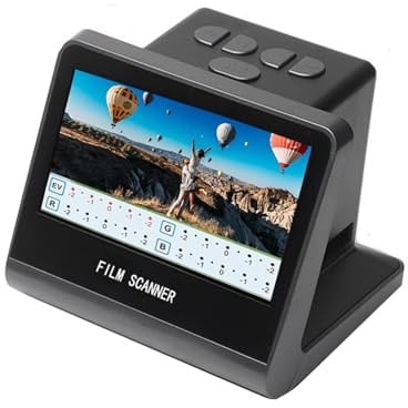 Scanner de Films, Scanner de Films et de Diapositives numériques Convertit Les négatifs de Films 35 mm 135 110 126 110 50 et Super 8 en Photos JPG numériques, écran LCD de 5 Pouces