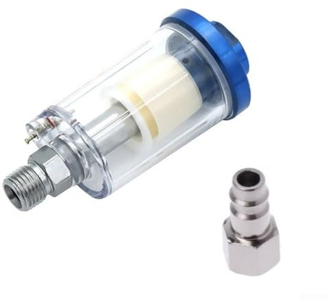 ZiStarlilife Séparateur d'eau et d'huile pour compresseur d'air, filtre à humidité en ligne avec raccord 1/4 pour raccord BSP pour peinture en aérosol, outils d'atelier