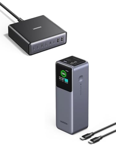 UGREEN 200W Desktop Charger and 25000mAh 200W Power Bank