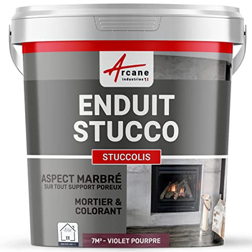Stuckfarbe, STUCCOLIS Putz mit Mörtel und Farbstoff Purpurviolett - kit bis zu 7 m²