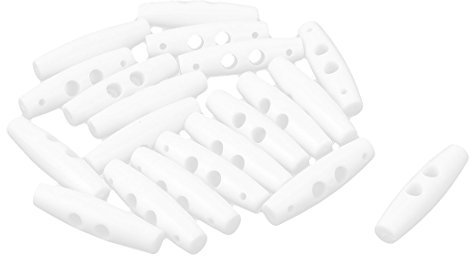 sourcing map 20 Stk.Kordelstopper Kordelklemme Verbindungselement Cord Lock Knebelknöpfe Knebelknopf Knebelverschluss 38mm Länge
