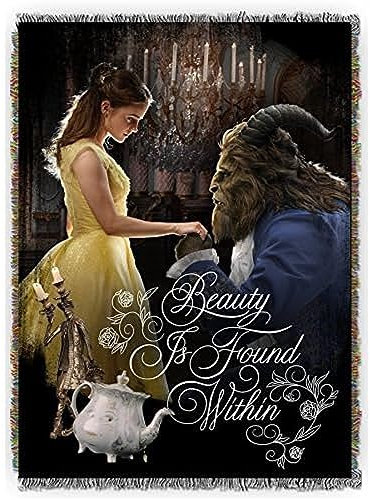 Disney's Die Schöne und das Biest, True Love gewebte Wandteppichdecke, 121,9 x 152,4 cm, Mehrfarbig