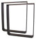 KTC Tec Tischgestell Stahl schwarz matt TGF 100x10 sm 700 rund gebogen Tischkufe, 2 STK