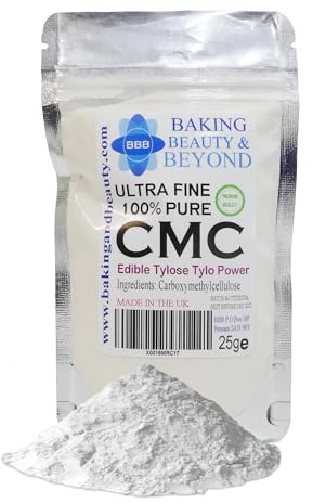 Pure CMC Tylo Tylose Powder Gum Tragacanth Sub Cake Icing Sugarpaste Edible Glue (25g (Pack of 1))