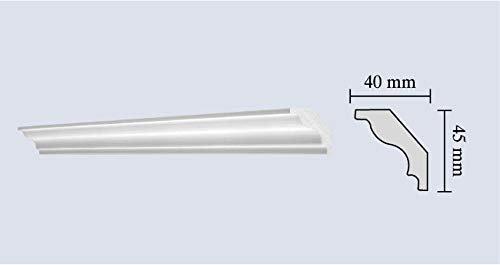Cornice POLISTIROLO Modello S50 per PARETI E SOFFITTI Asta da 2 Metri