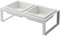 Yamazaki 4744 Tower Pet Food Bowl Stand Set, White, Steel/Ceramic, 29 x 15.5 x 10 cm