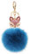 Schlüsselanhänger Süß Plüsch Ball Taschenanhänger Strass Fuchs Weich bommel Keychain Elegant Plüsch-Kugel Auto-Anhänger Pompom Glitzer Schlüsselring Handtaschenanhänger (# 8)