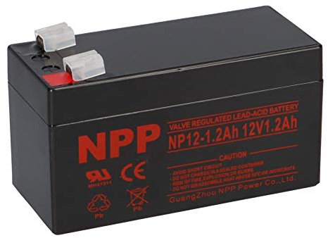 WSB NPP Blei-Akku/Blei Akku/12V/1,2Ah/NP12-1.2/VRLA Batterie/Wartungsfrei/Betriebsbereit/hohe Zyklenfestigkeit