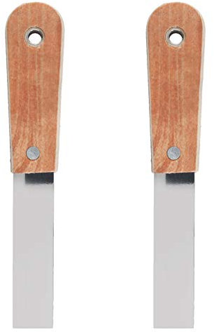 Utoolmart - Raschietto per stucco in acciaio CRV, con manico ergonomico in plastica, per taping, pareti, piastrelle, 2 pezzi