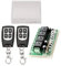 Riloer Funkfernbedienung RF-Schalter 12V 4CH Kanal 433Mhz mit Box 2 Sendern