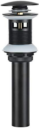 ESFORT Bonde de lavabo de salle de bain avec trop-plein Pop Up pour lavabo de salle de bain, lavabo, lavabo, lavabo, noir mat